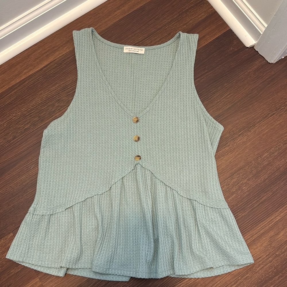 Waffle tank top